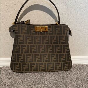 Brown tote bag